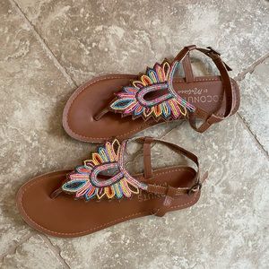 Women’s Used Coconuts by Matisse beaded sandals